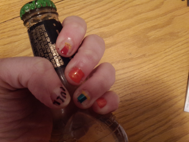 Illustration for article titled My latest attempt at DIY nail art